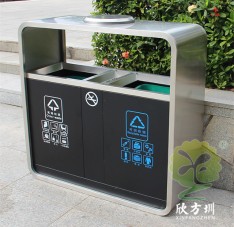 戶外市政街道不銹鋼分類垃圾桶